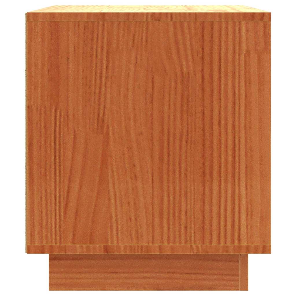 TV-skåp Vaxbrun 80 x 35 x 40,5 cm Massiv furu