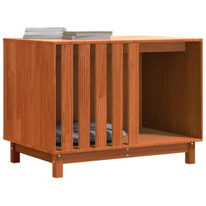 Hundhus med lagring Vaxbrun 90 x 60 x 67 cm Massiv furu