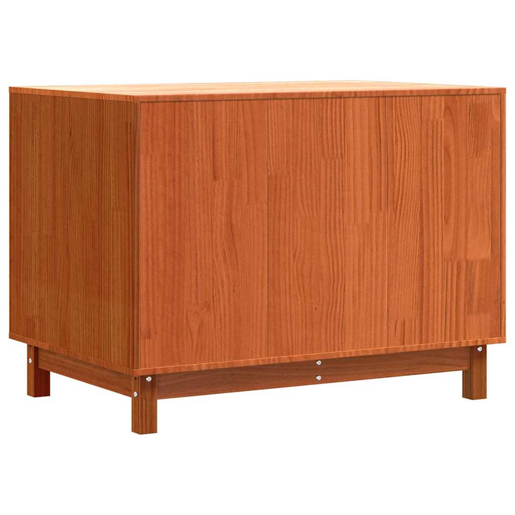 Hundhus med lagring Vaxbrun 100 x 70 x 70 cm Massiv furu