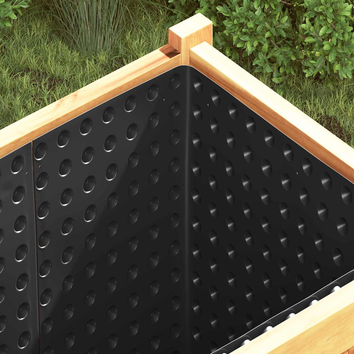 Prickig Avvattningsskiva 2 st Svart 0,5 x 20 m HDPE