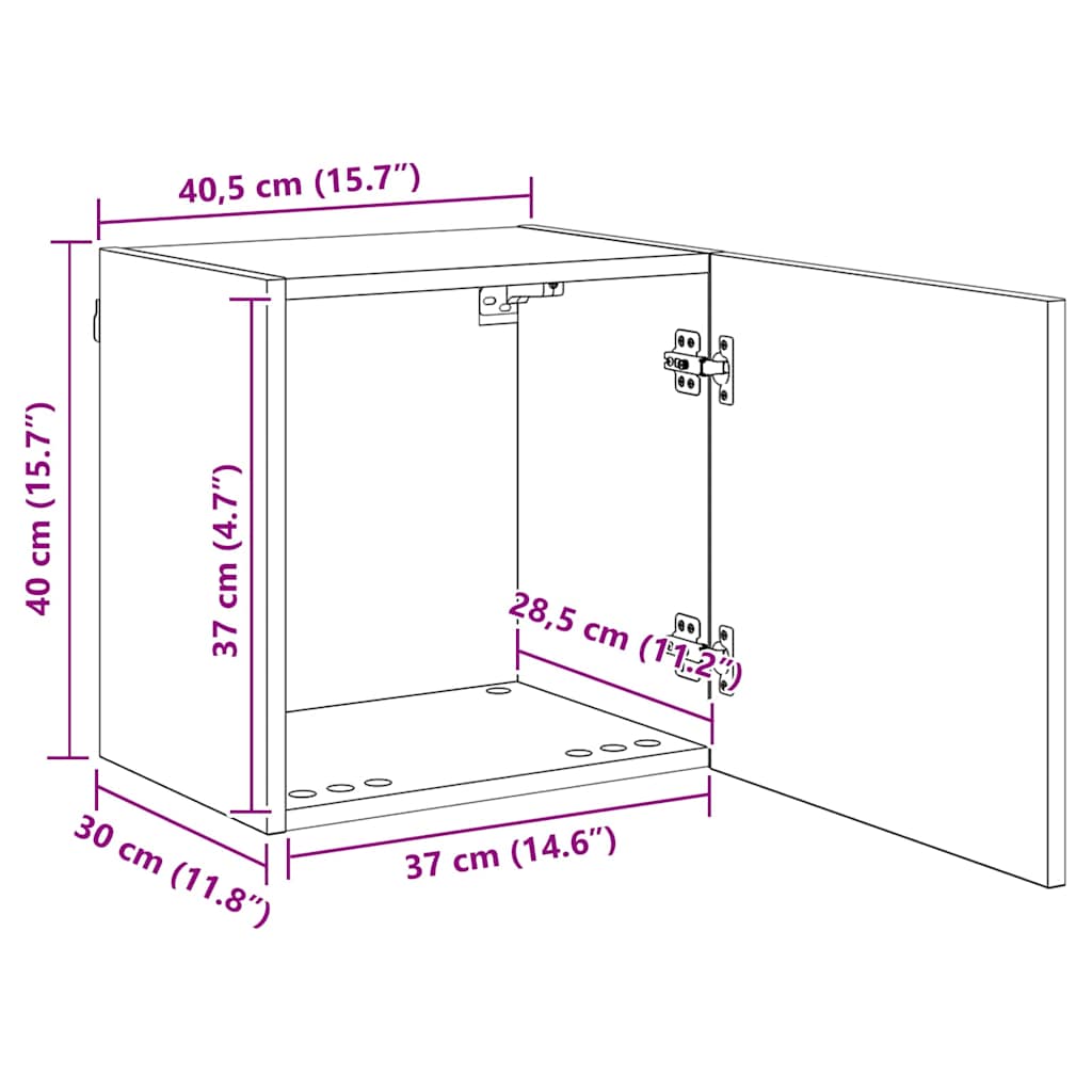 TV Vägg Enheter 4 pcs Artisan Ek Konstruerat trä