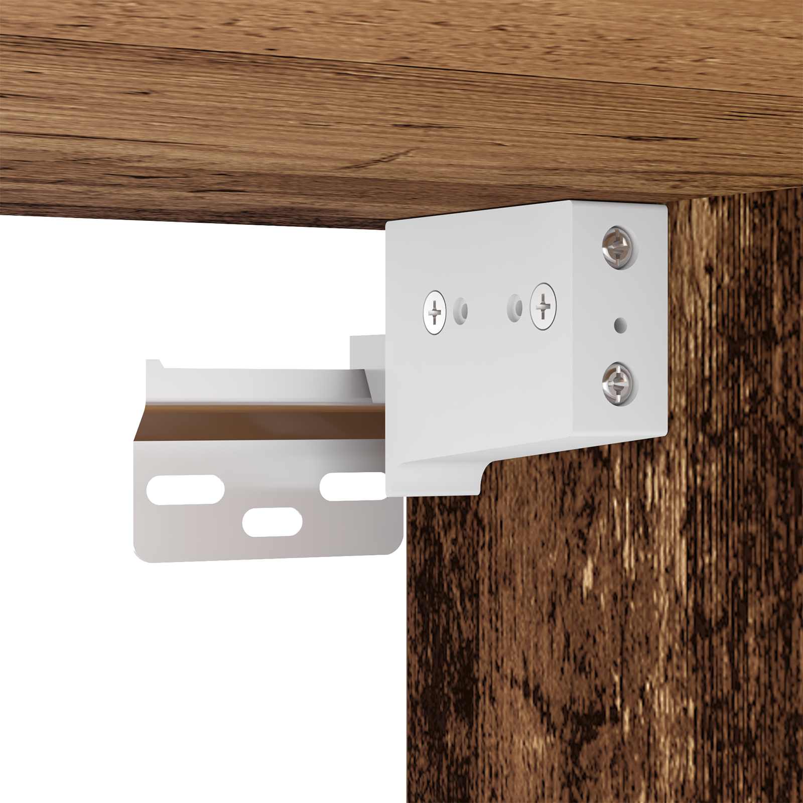 TV-väggskåp med LED -remsljus 4 pcs Artisan Ek Konstruerat trä