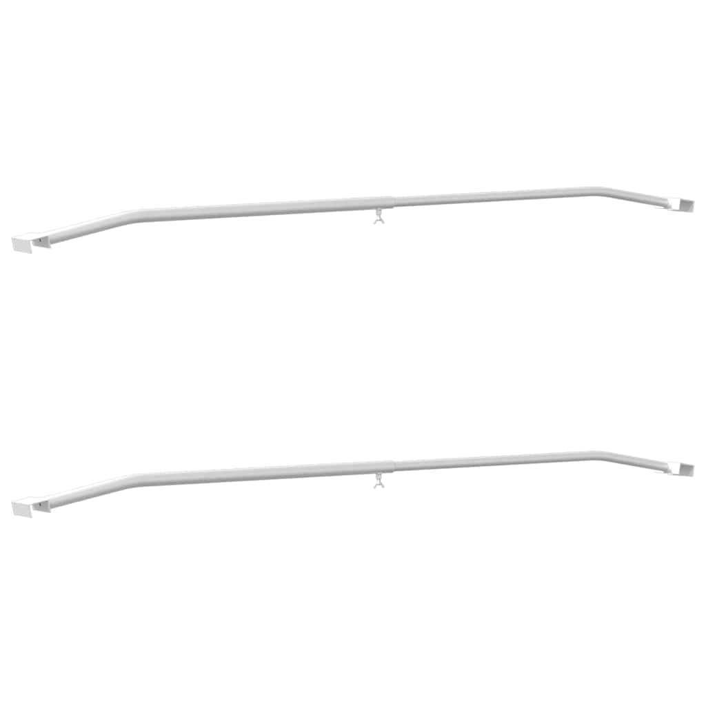 Tarpaulinbracket för släp 2 Silver 102-155 cm Aluminium