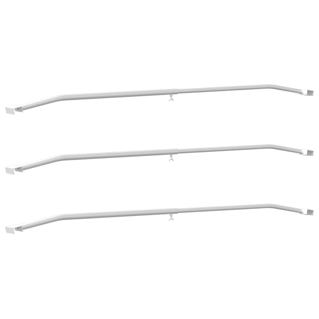Tarpaulinbracket för släp 3 Silver 102-155 cm Aluminium