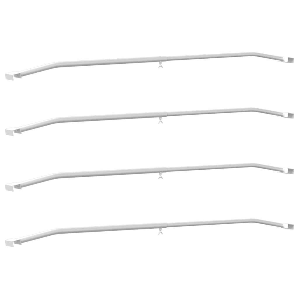 Tarpaulinbracket för släp 4 Silver 102-155 cm Aluminium