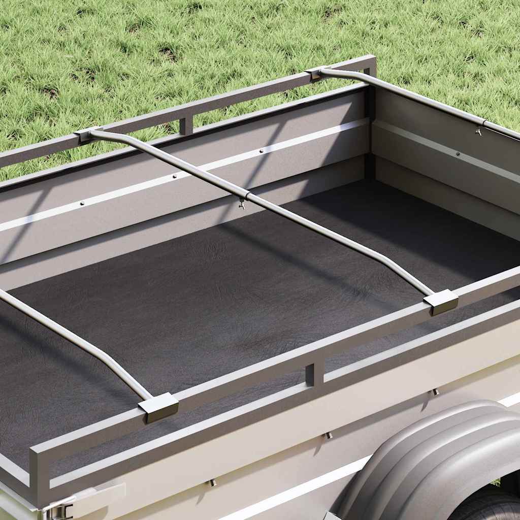 Tarpaulinbracket för släp 3 Silver 136-218 cm Aluminium