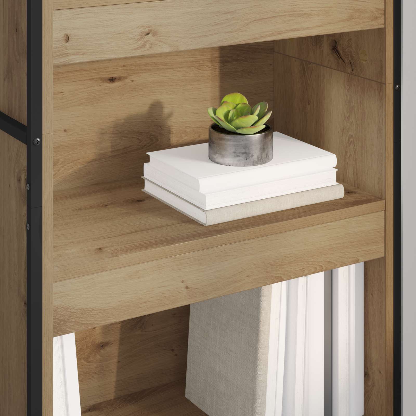 Bokskåp 2 pcs Artisan Ek 80 x 30 x 155 cm Konstruerat trä