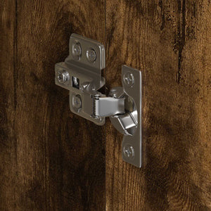 Garderob med dörr 2 pcs Rökek 50 x 50 x 200 cm Konstruerat trä