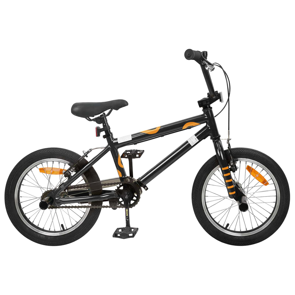 BMX Cykel 16 Tum för 5-8 år gammal Svart