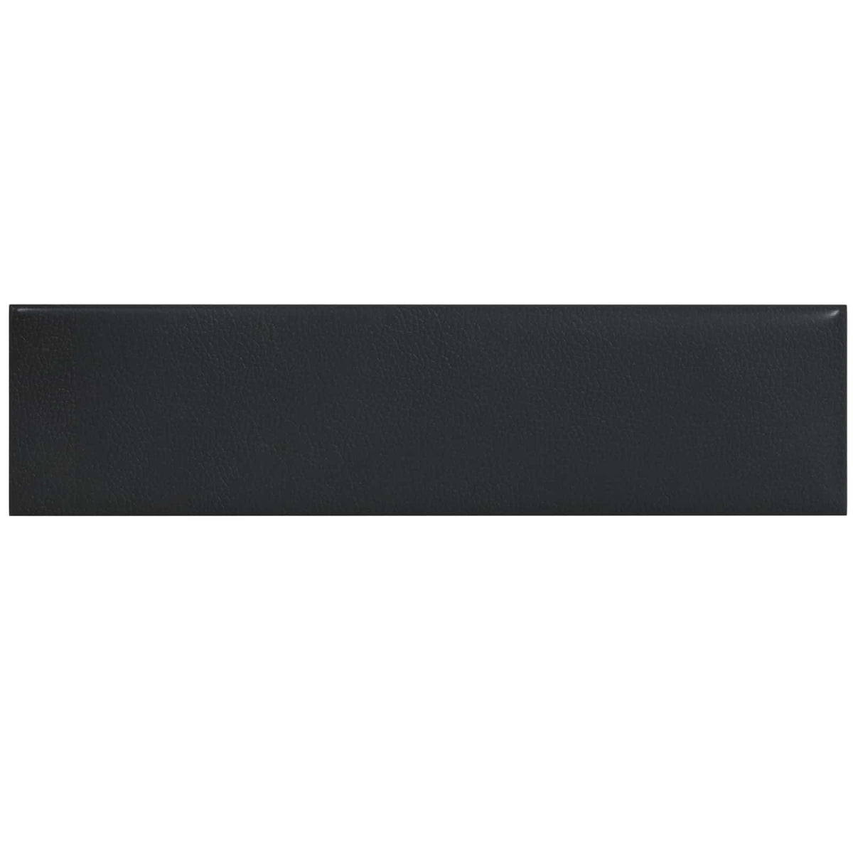 Väggsänggavel 12 st 60 x 15 cm Svart tyg