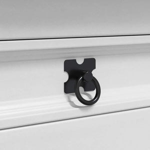 Sidobord med låda med lagring Vit 50 x 50 x 50 cm Massiv furu