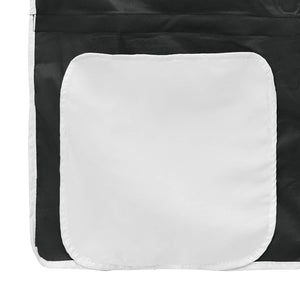 Barns LOFT SÄNG RAM med Gardiner Vit och svart 100 x 201 cm