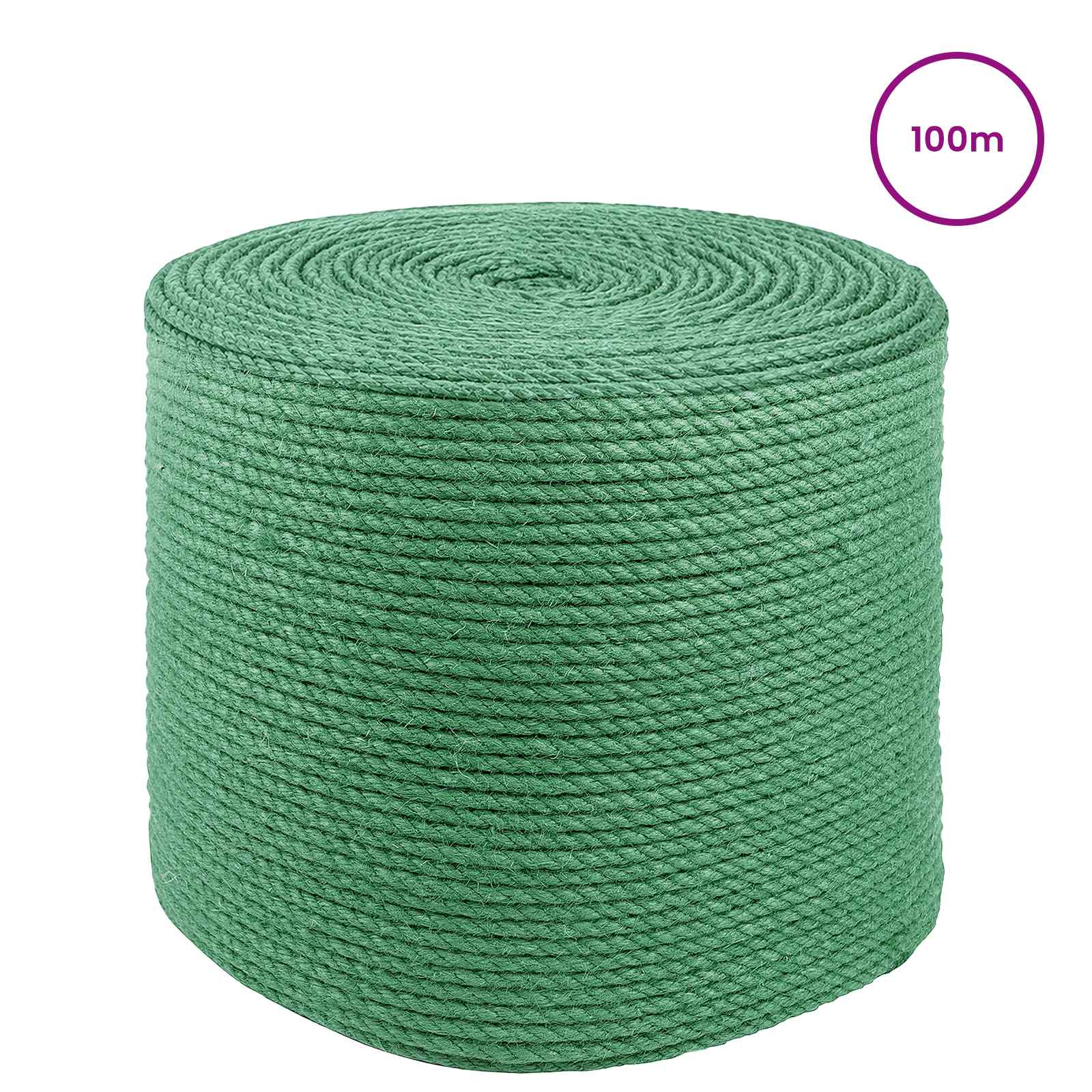 10 st 2 mm Grön 100% Tossa jute