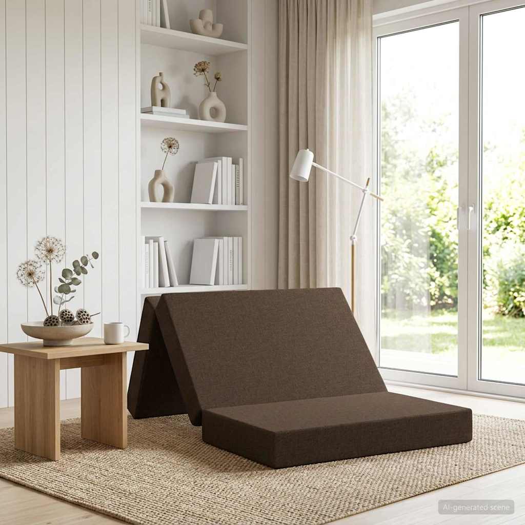 Fällbar Soffbed 90 x 67 x 45 cm Taupe