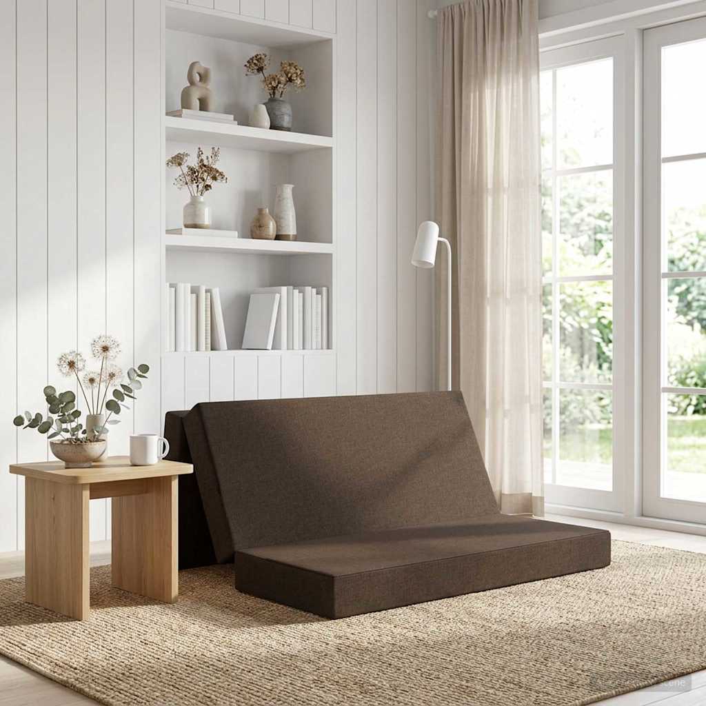 Fällbar Soffbed 200 x 67 x 45 cm Taupe