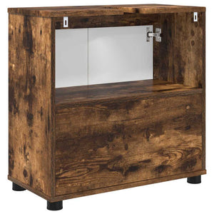 Badrumsvaskskåp Rökt ek 60 x 30 x 60 cm Konstruerat trä