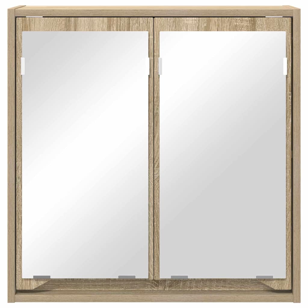 Badrumsspegelskåp Sonoma-ek 60 x 20 x 60 cm Konstruerat trä