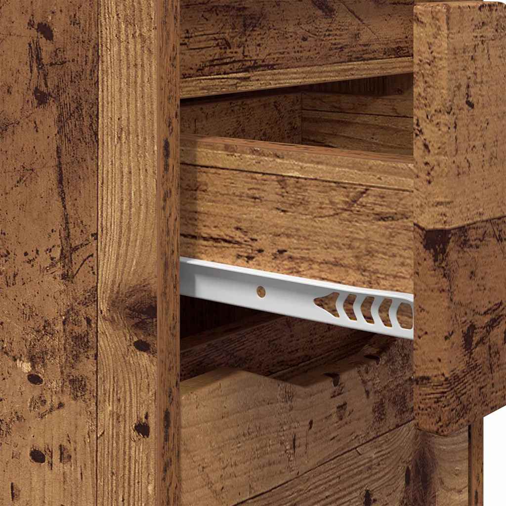 Sängbord med låda Gammalt trä 30,5 x 30 x 43 cm Konstruerat trä