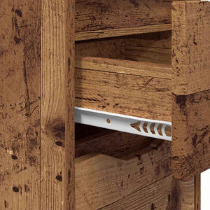 Sängbord med låda Gammalt trä 30,5 x 30 x 43 cm Konstruerat trä