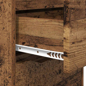 Sängbord med låda Gammalt trä 40 x 30 x 467 cm Konstruerat trä