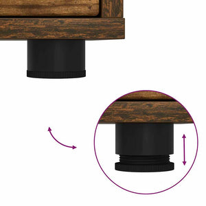 TV-skåp med låda Rökt ek 100 x 48 x 43 cm Konstruerat trä