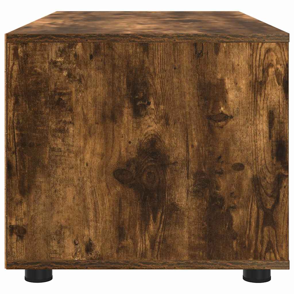 TV-skåp med låda Rökt ek 100 x 48 x 43 cm Konstruerat trä