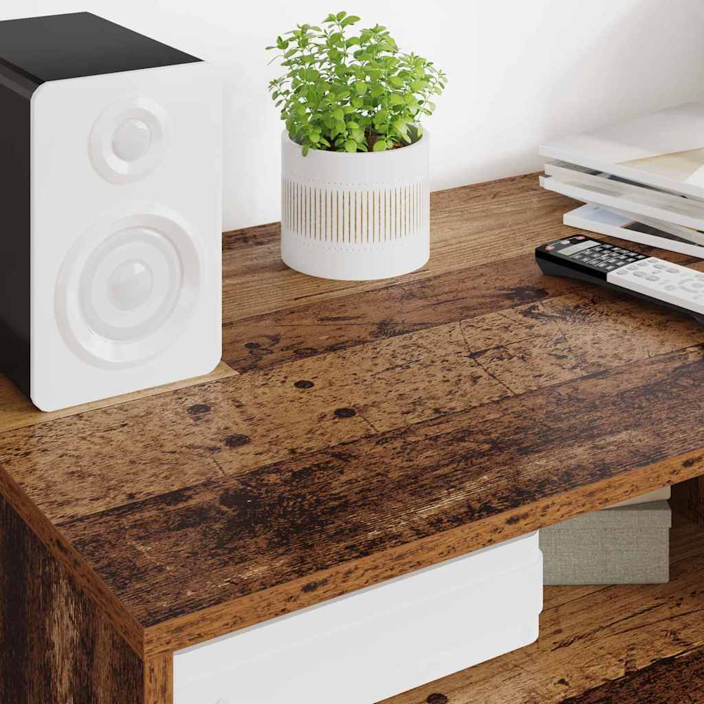 TV-skåp med låda Gammalt trä 100 x 48 x 43 cm Konstruerat trä