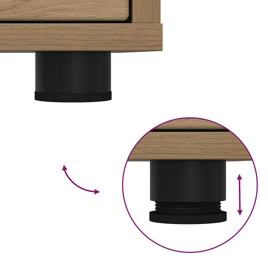 TV-skåp med låda Artisan Ek 100 x 48 x 43 cm Konstruerat trä