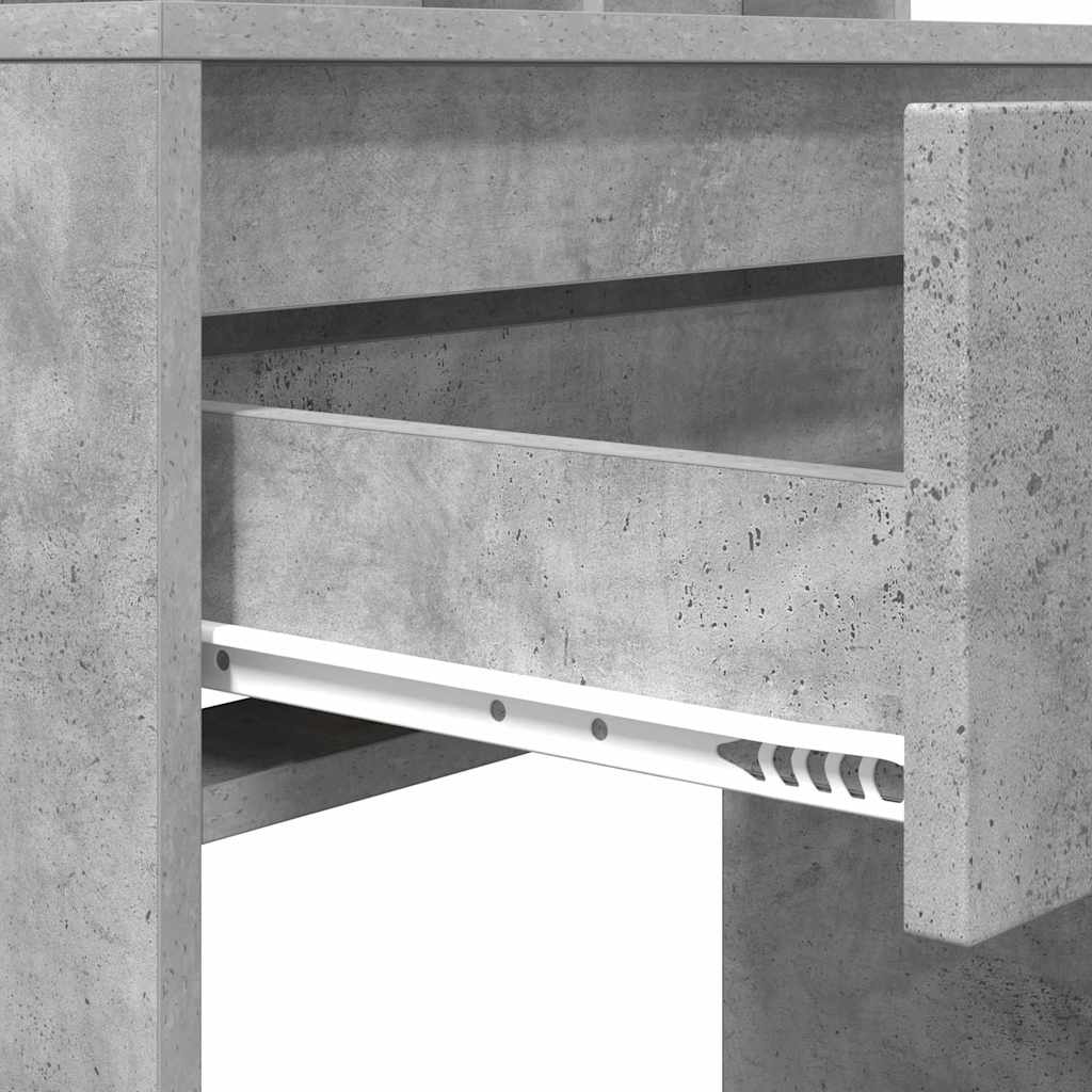 Sängrum Smyckesbord med låda Betonggrå 80 x 39,6 x 135 cm