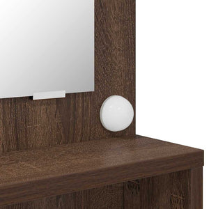 Sängrum Smyckesbord Brun Ek 80 x 39,6 x 135 cm Konstruerat trä