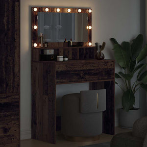 Sängrum Smyckesbord med låda Gammalt trä 80 x 39,6 x 135 cm