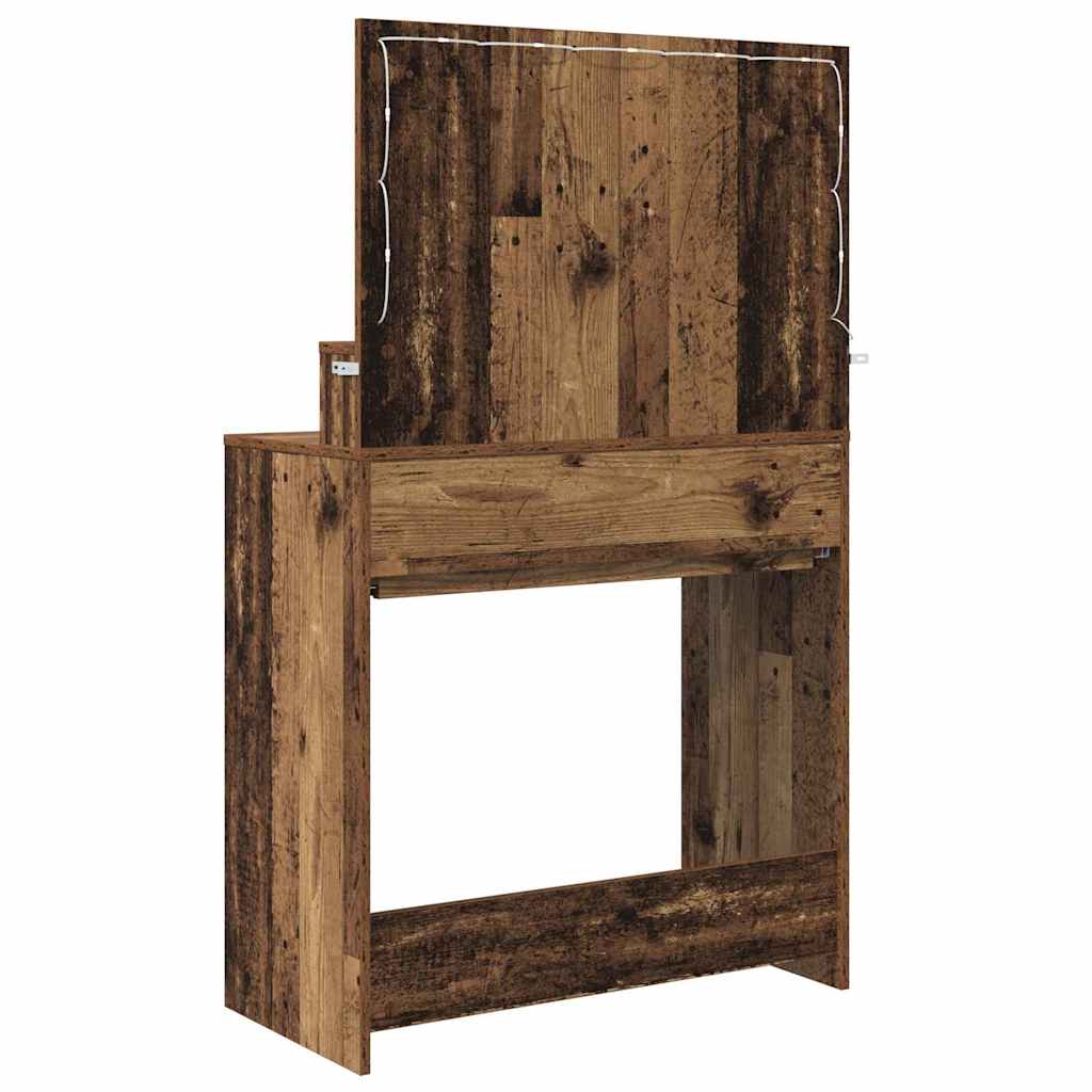 Sängrum Smyckesbord med låda Gammalt trä 80 x 39,6 x 135 cm