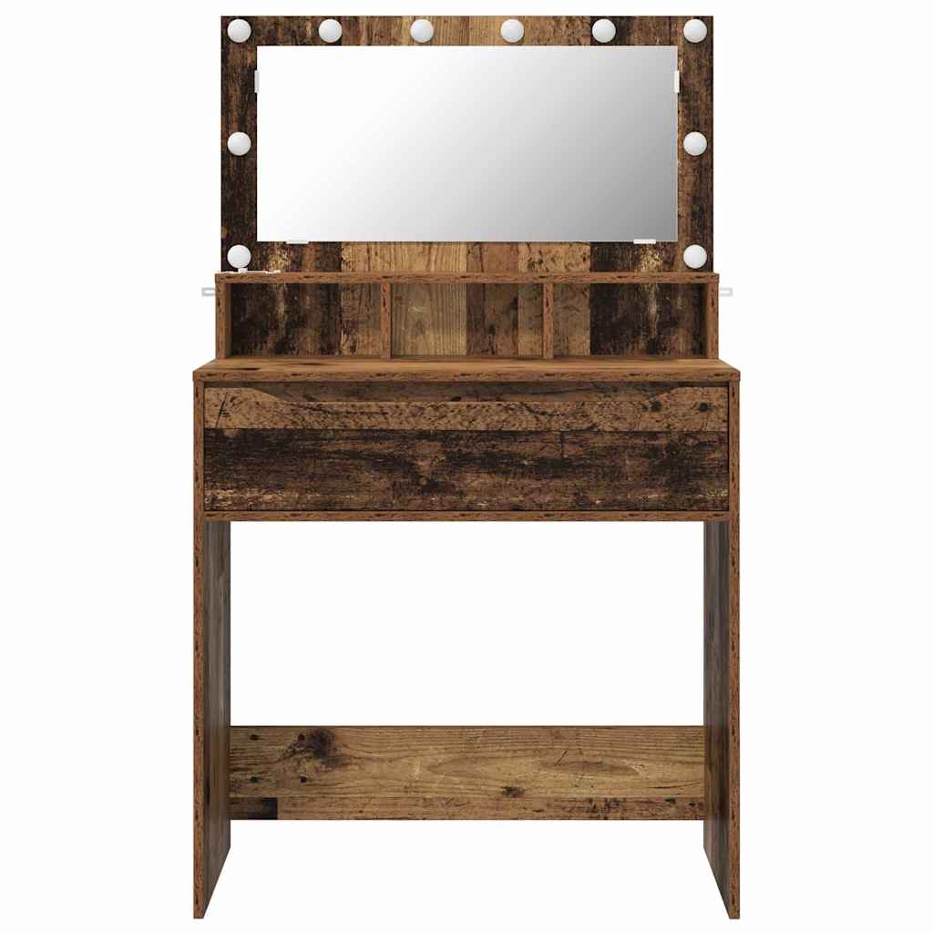 Sängrum Smyckesbord med låda Gammalt trä 80 x 39,6 x 135 cm