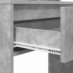 Sängrum Smyckesbord med låda Betonggrå 80 x 39,6 x 135 cm