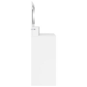 Sängrum Smyckesbord med låda Högblanka vita 80 x 39,6 x 135 cm