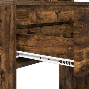 Sängrum Smyckesbord Rökt ek 80 x 39,6 x 135 cm Konstruerat trä