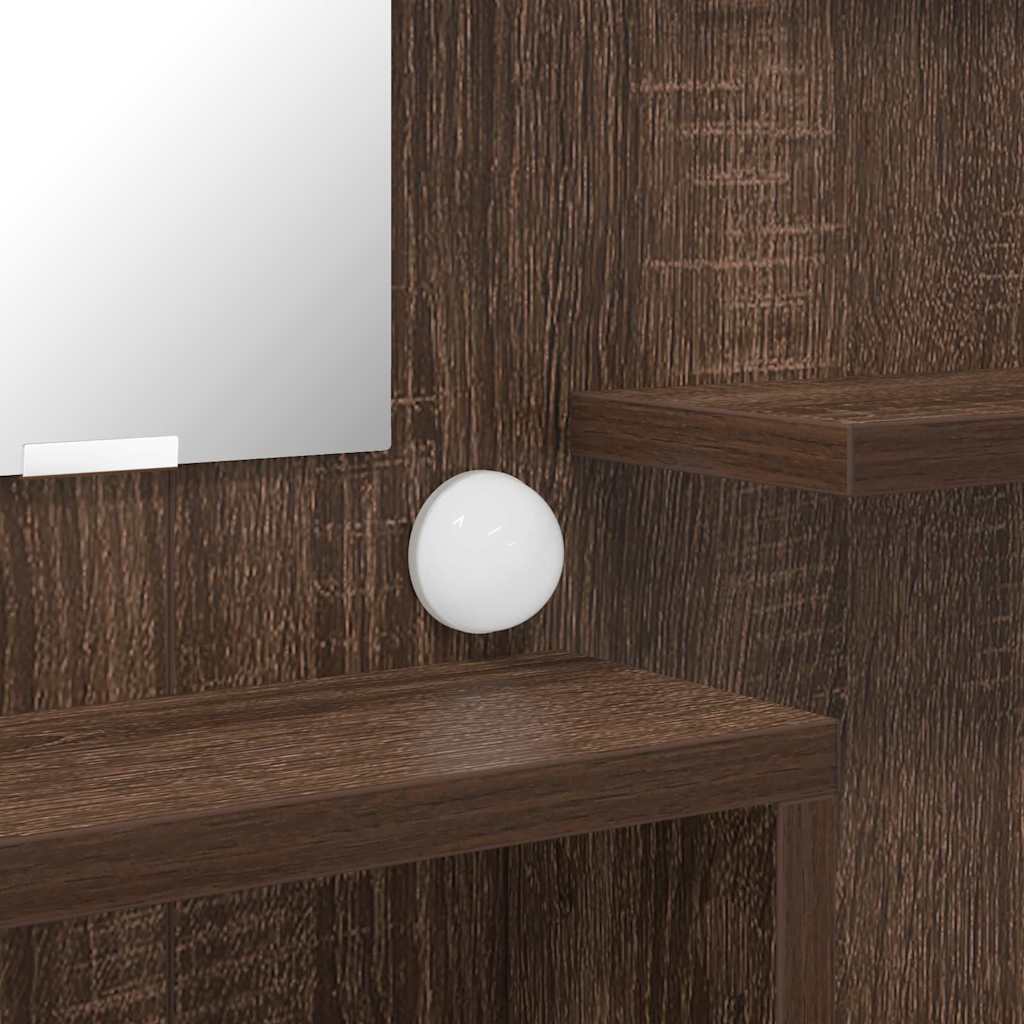 Sängrum Smyckesbord Brun Ek 80 x 39,6 x 135 cm Konstruerat trä