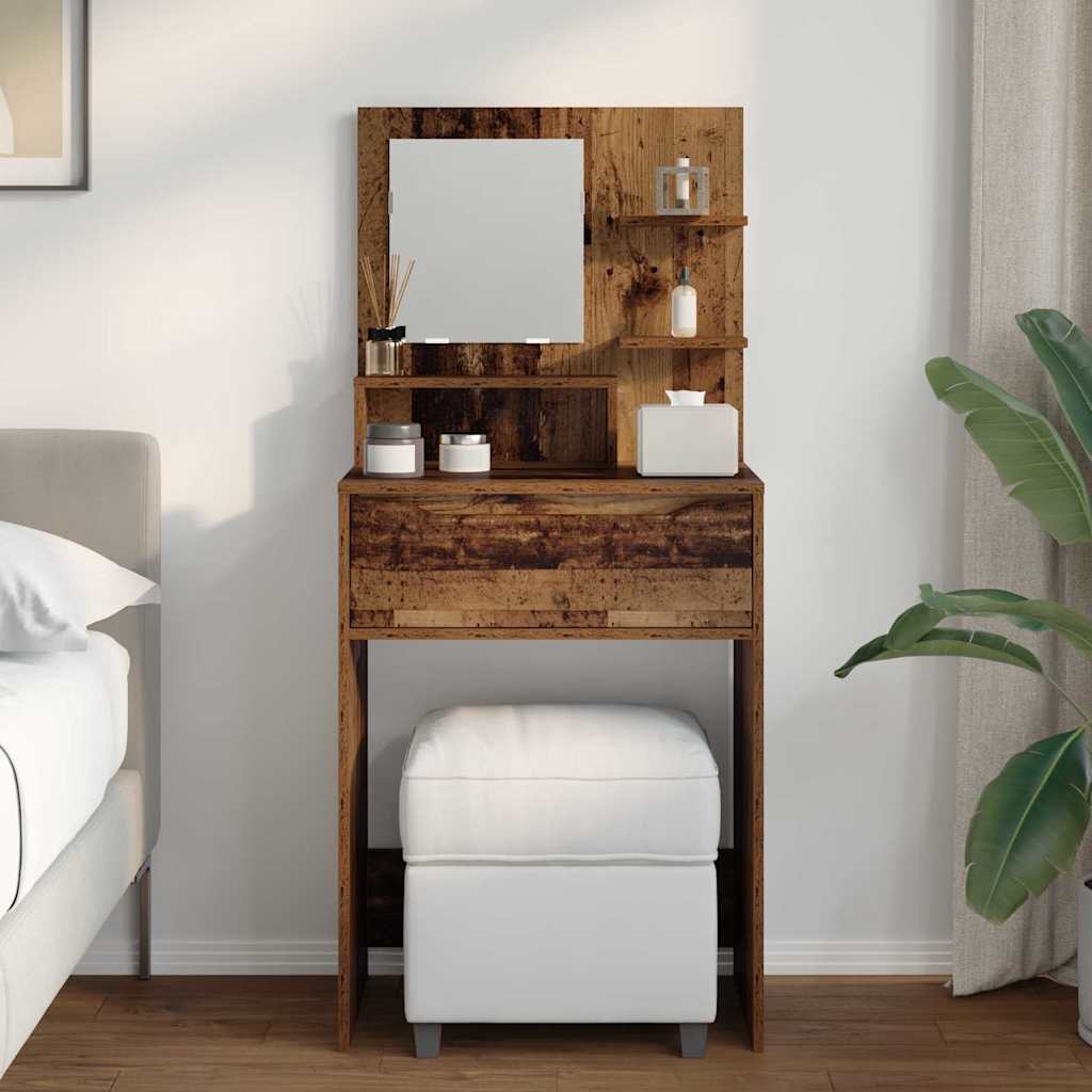Sängrum Smyckesbord med låda Gammalt trä 80 x 39,6 x 135 cm