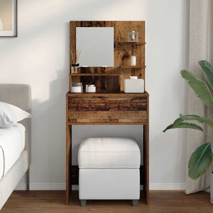 Sängrum Smyckesbord med låda Gammalt trä 80 x 39,6 x 135 cm