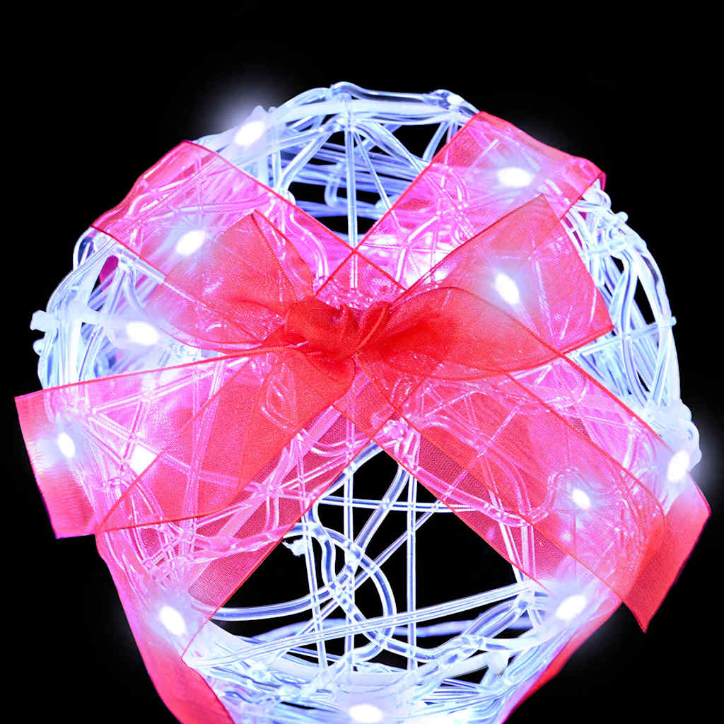 Dekor av Gåva Box 3 pcs Kallvit 20 x 20 x 21 cm Akryl