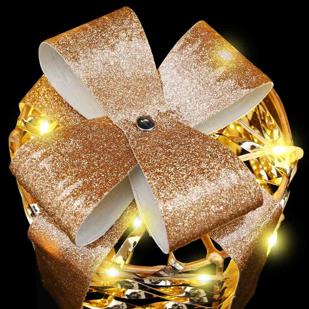 Dekoration för Presentlåda 3 pcs Varmvit 20 x 20 x 20 cm PET