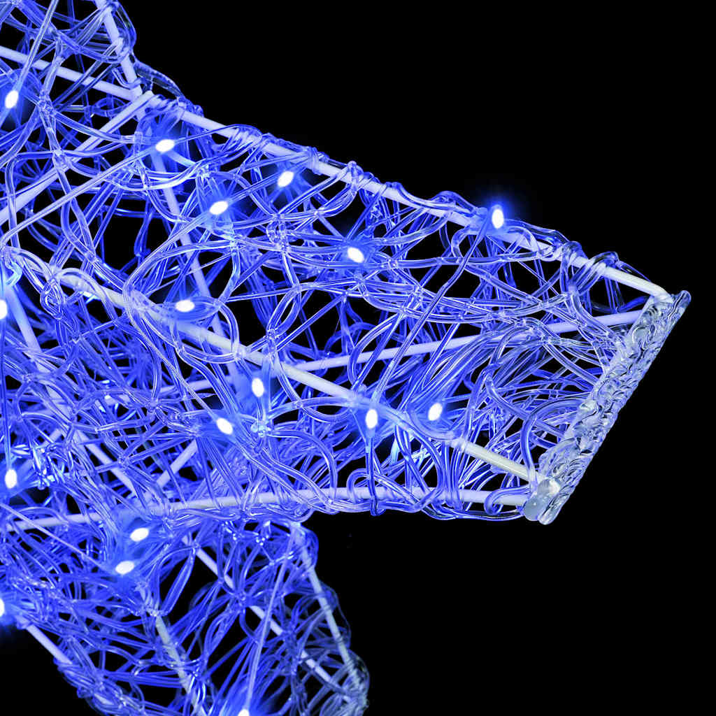 3D Stjärna med 50 LED-lampor Blå 55 x 53.5 x 10 cm Akryl