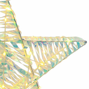 3D Stjärna med 50 LED-lampor Varmvit 55 x 52,5 x 9 cm PET