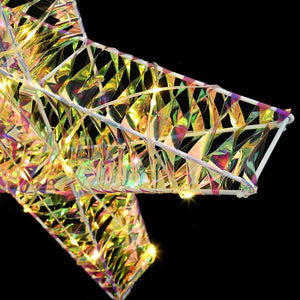 3D Stjärna med 50 LED-lampor Varmvit 55 x 52,5 x 9 cm PET