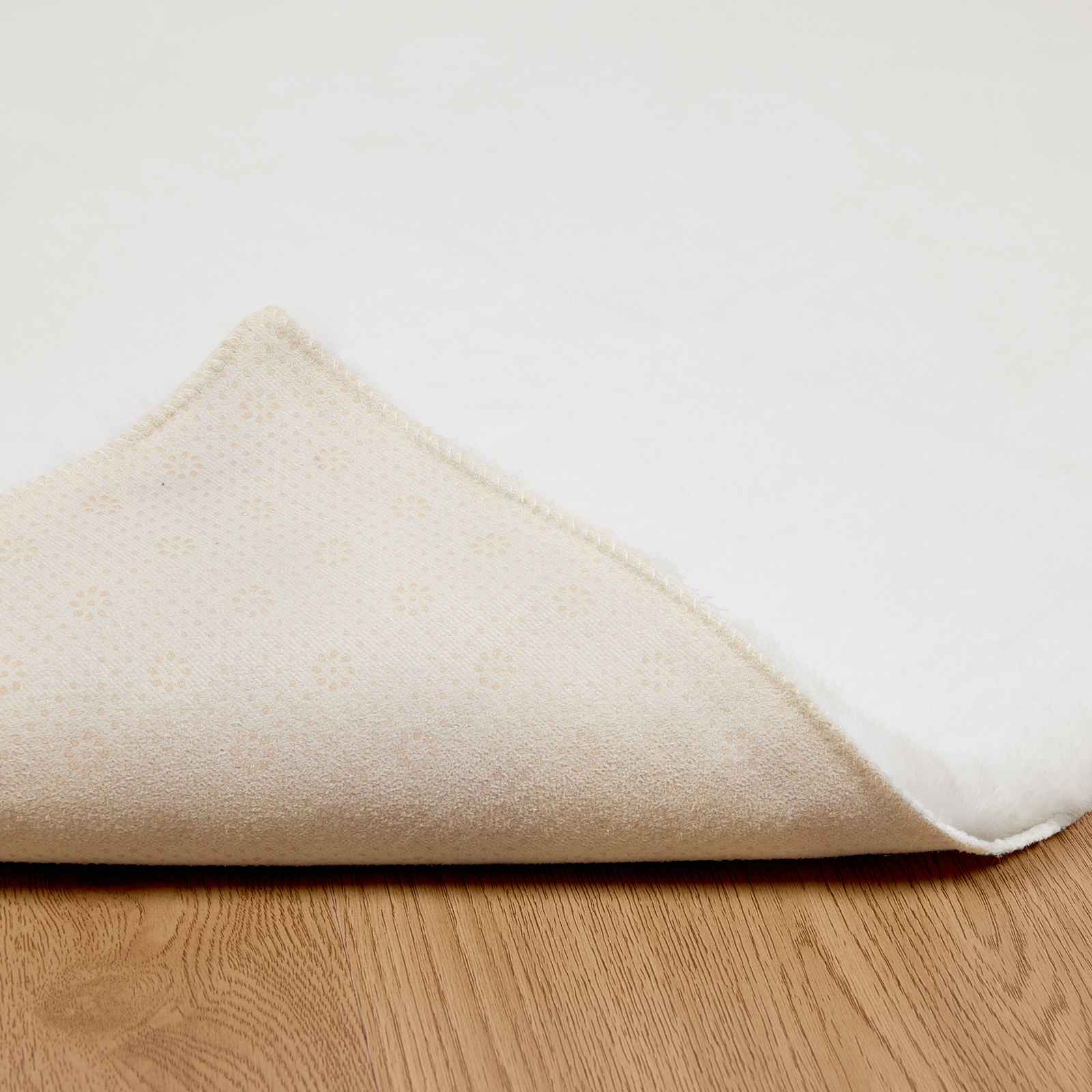 Fusk-kaninpälsmatta Olite Vit 160 x 230 cm Polyester