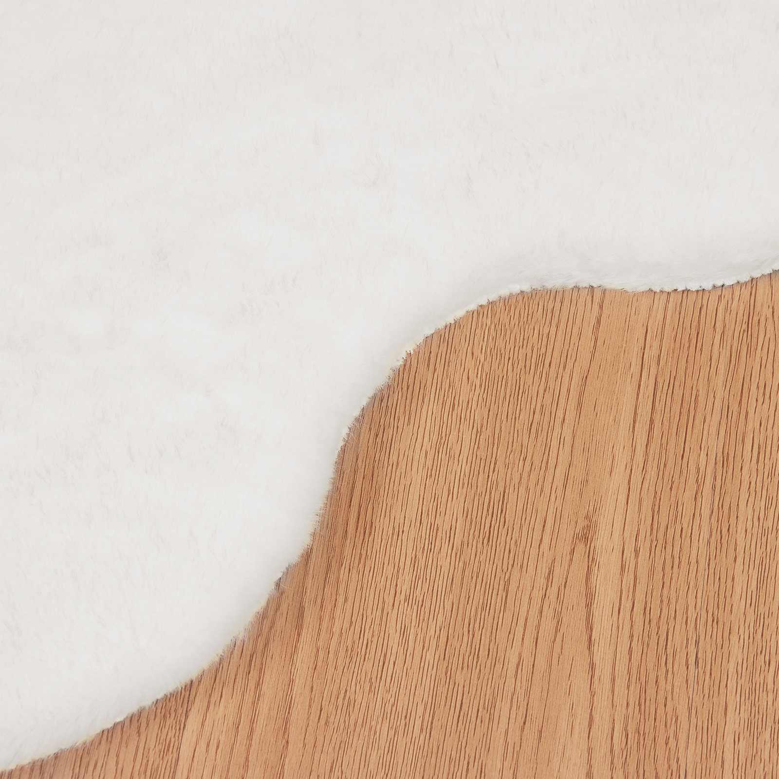 Fusk-kaninpälsmatta Olite Vit 80 x 120 cm Polyester