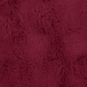 Faux Kaninpäls Filt 4 pcs Bordeaux Röd 220 x 240 cm Polyester