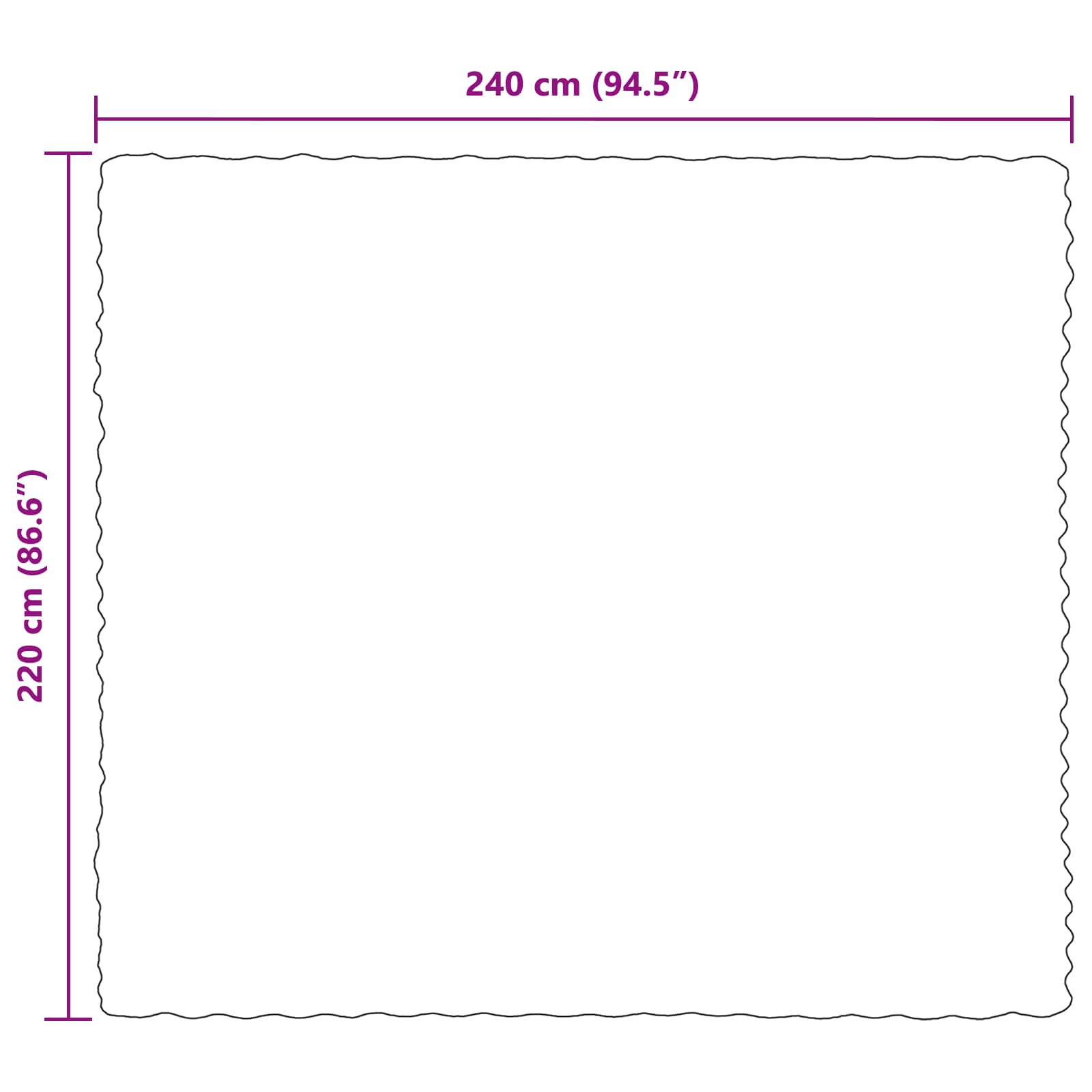 Faux Kaninpäls Filt 4 pcs Bordeaux Röd 220 x 240 cm Polyester