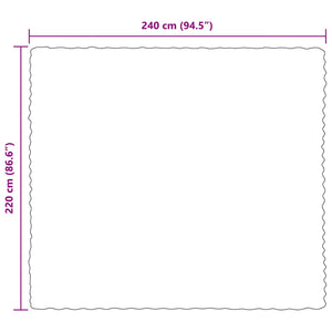 Faux Kaninpäls Filt 4 pcs Bordeaux Röd 220 x 240 cm Polyester