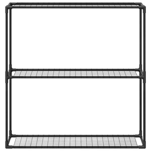 3-Tier växtställ med lagring Svart 100 x 32 x 102 cm Stål